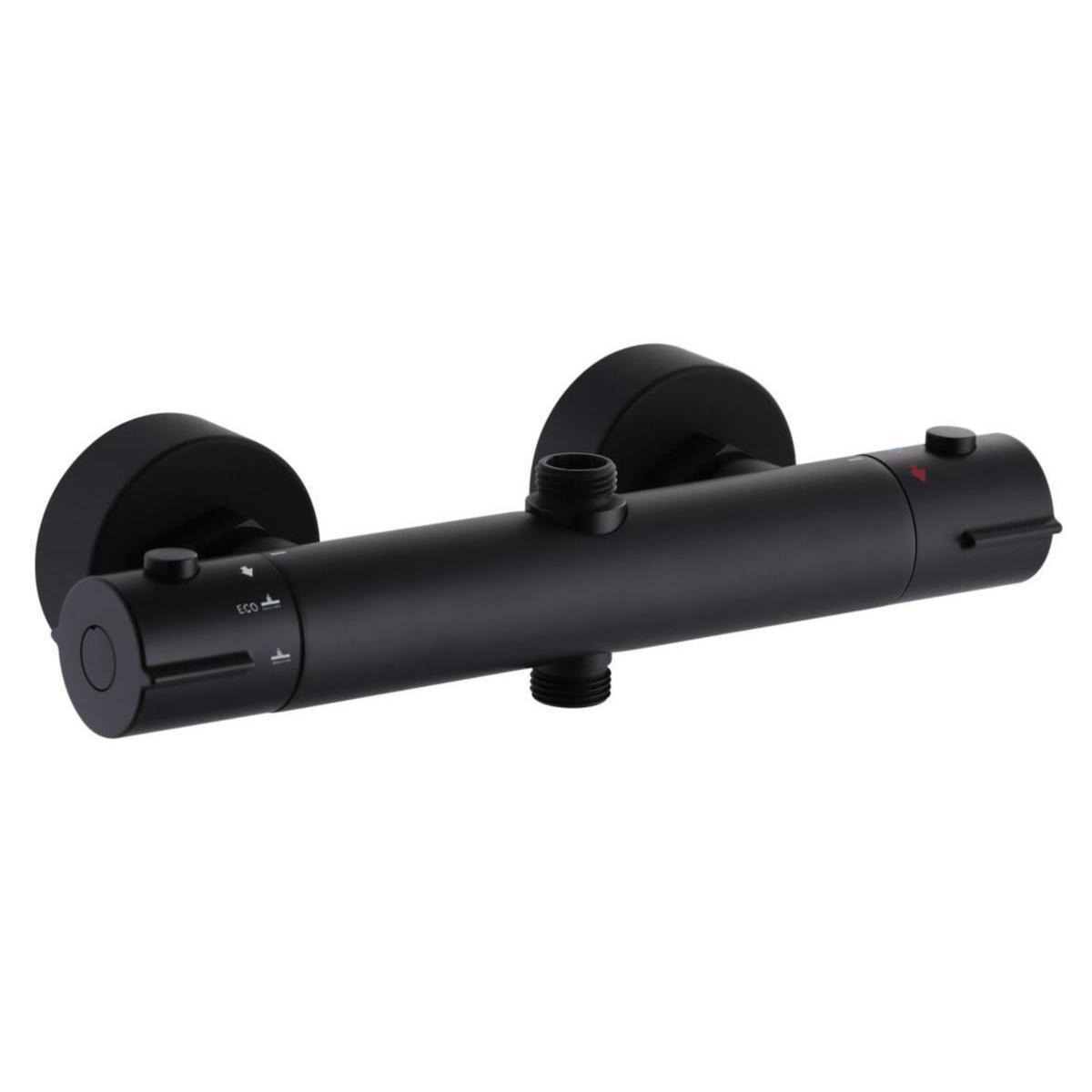Shower mixer Azur 150 c/c up/down, a-collection - AZUR SHOWER MIXER 150C/C THERM UP AND DOWN, BLACK, A-COLL
