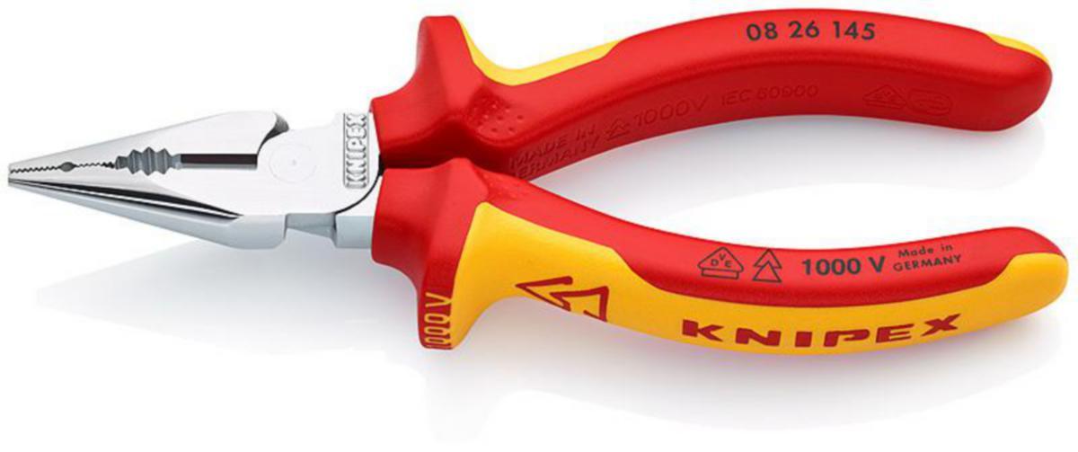 Kombinationstång Knipex 0826 - KOMBINATIONSTÅNG KNIPEX 0826-145MM SPETSIG 1000V