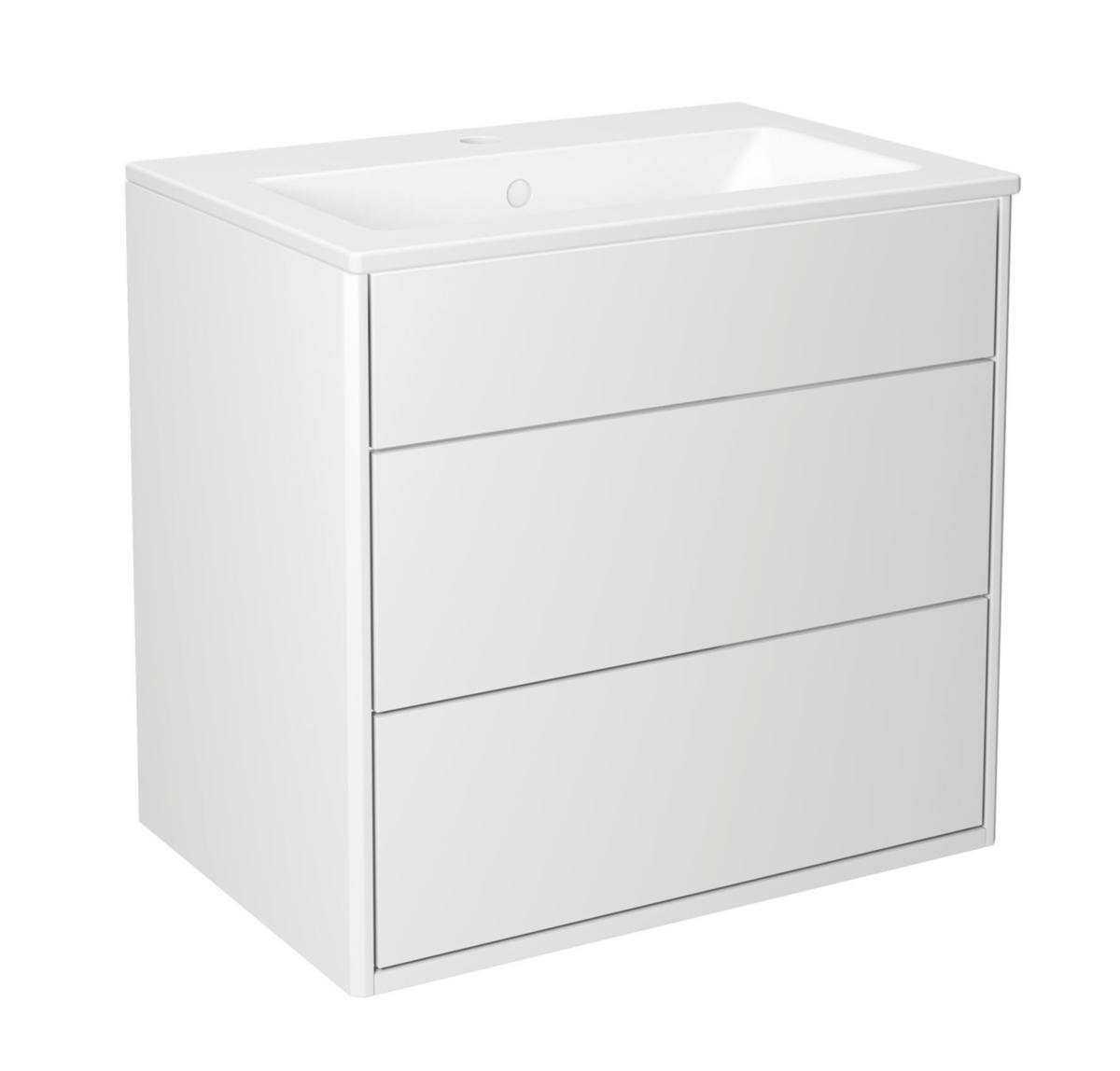 Möbelpaket Graphic Kommodskåp 60cm, Gustavsberg - GBG GRAPHIC KOMMOD 60CM M.TV. STÄLL.2 LÅDOR. VIT/SLÄT