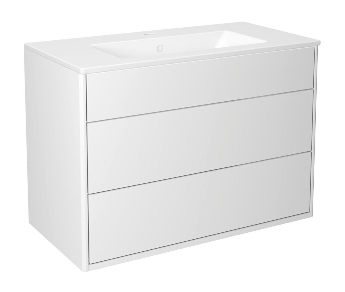 Möbelpaket Graphic Kommodskåp 80cm, Gustavsberg - GBG GRAPHIC KOMMOD 80CM M.TV. STÄLL.2 LÅDOR. VIT/SLÄT