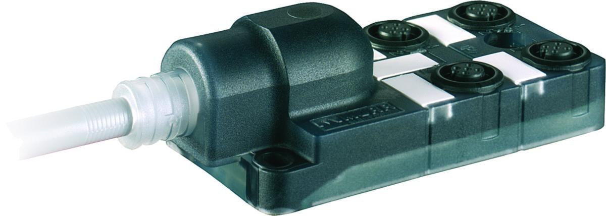 Fördelningsbox M - FÖRDELN BOX M12 5P 4V 3M 8000-84510-3630300