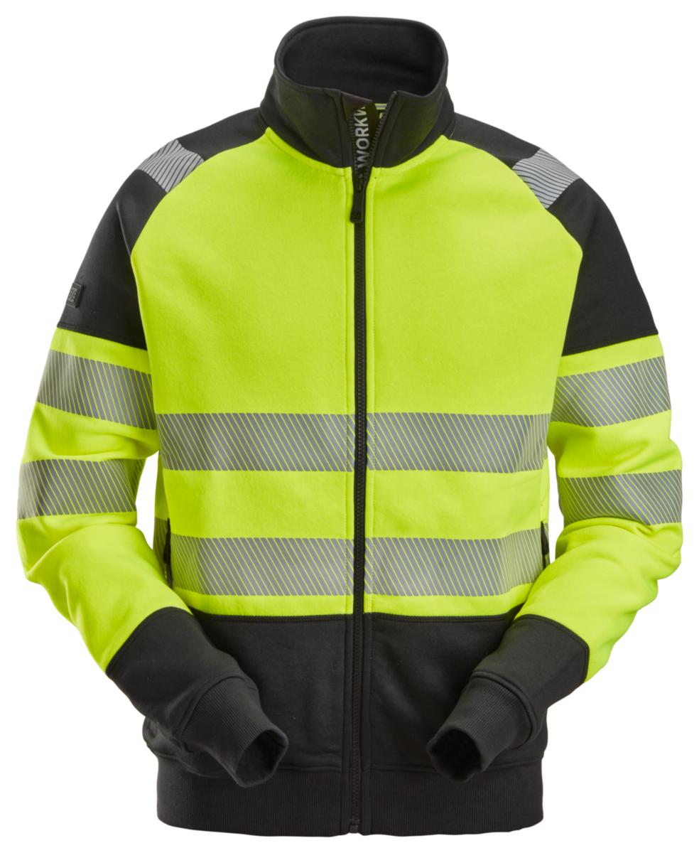 Jacka Snickers 2835 - TRÖJA SNICKERS 2835-6604 HELZIP VARSEL GUL/SVART XL