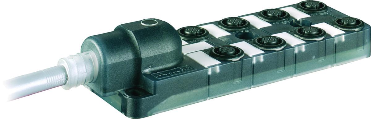 Fördelningsbox M - FÖRDELN BOX M12 5P 8V 3M 8000-88510-3980300