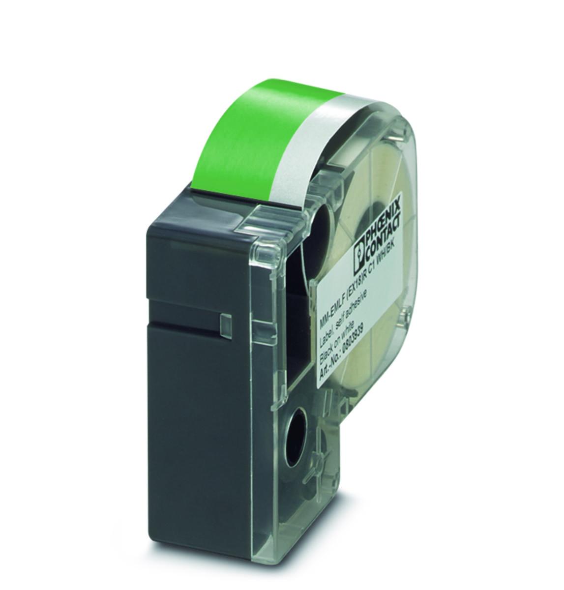 Kassetter för Thermomark Go Vinyl - VINYLSKYLT. WH/BK.HÖJD: 12MM MM-EMLF (EX12)R C1 GN/WH