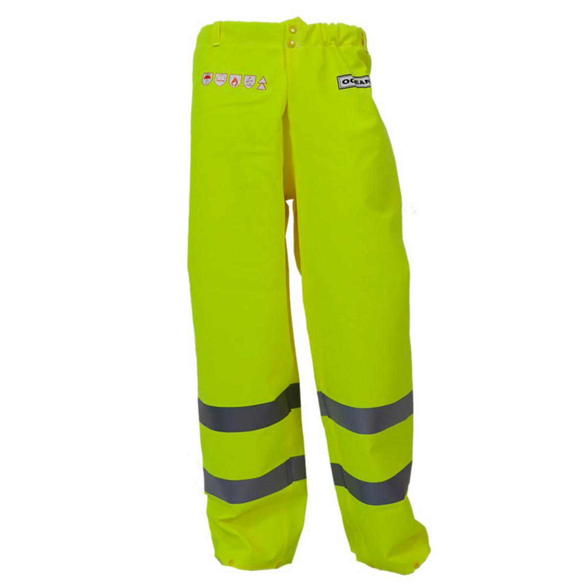 Regnbyxa Ocean Abeko 010089 - REGNBYXA OCEAN 010089 GUL FLAMVARSEL STL 6XL