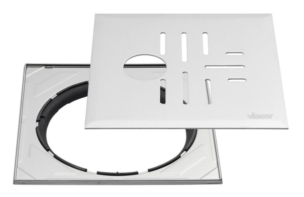 Klinkerram med urtag rostfri, Vieser - CLASSIC SIL, JUST, MED URTAG VIESER