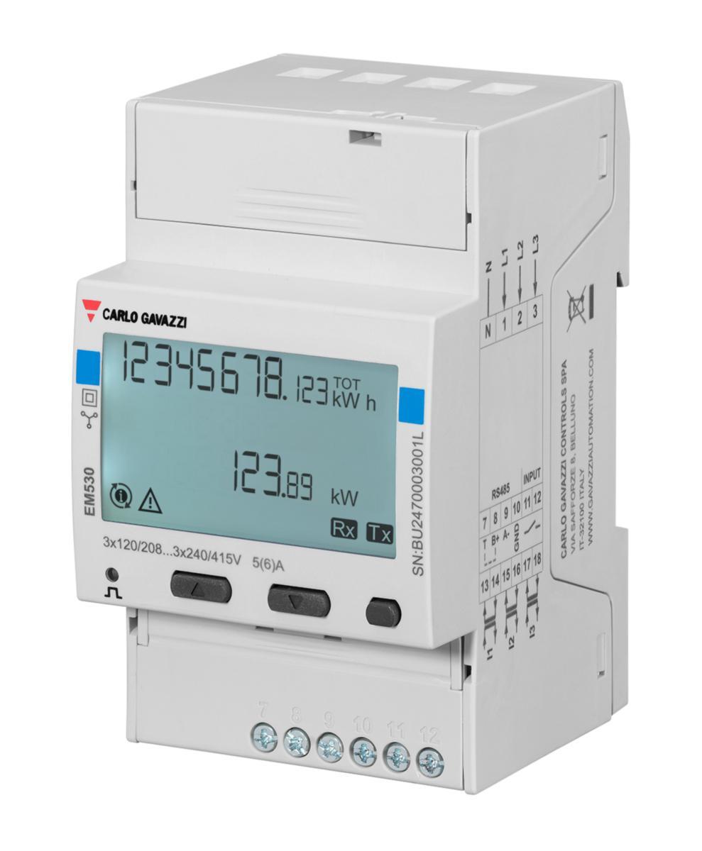 Electricity meter EM530 for transformer measurement - ENERGIMÄT 5A MODBUS