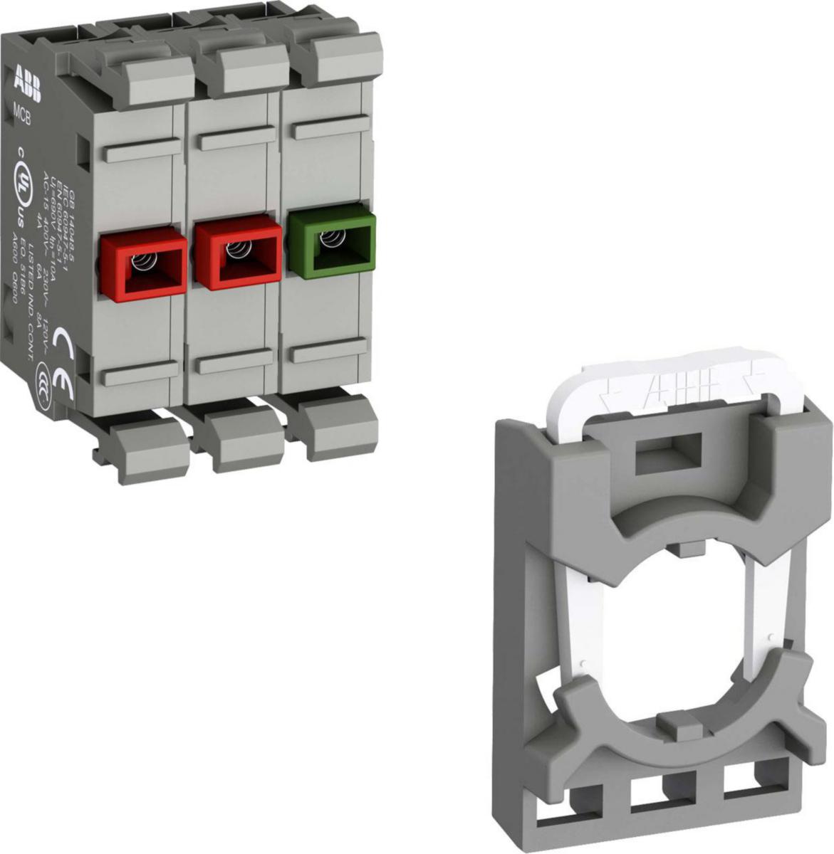Blockenhet komplett MCBH - HÅLLARE BLOCK 1SL 2BR MCBH-12 1SFA611605R1121