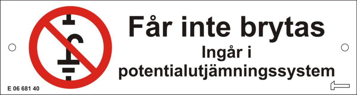 Sign plate HJ01 - SIGN IN SWEDISH