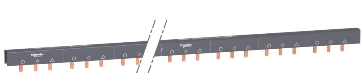 Phase rails Acti9 - COMB BUSBAR AUX3P 100A 57MOD. A9XAH357