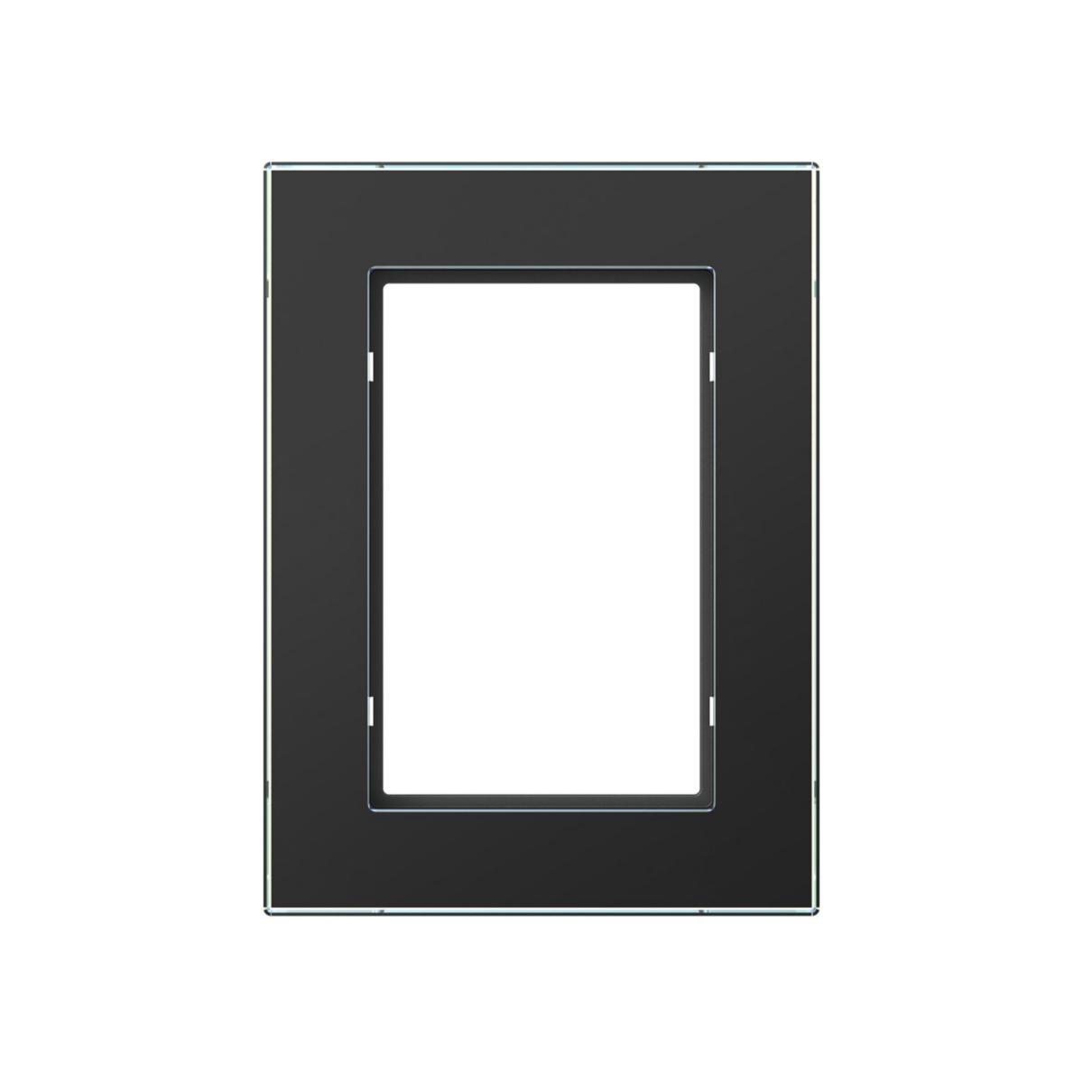 Ram för 2-vägsuttag Solid - RAM 2-V VU GLAS SOLID SVART EXXACT SOLID