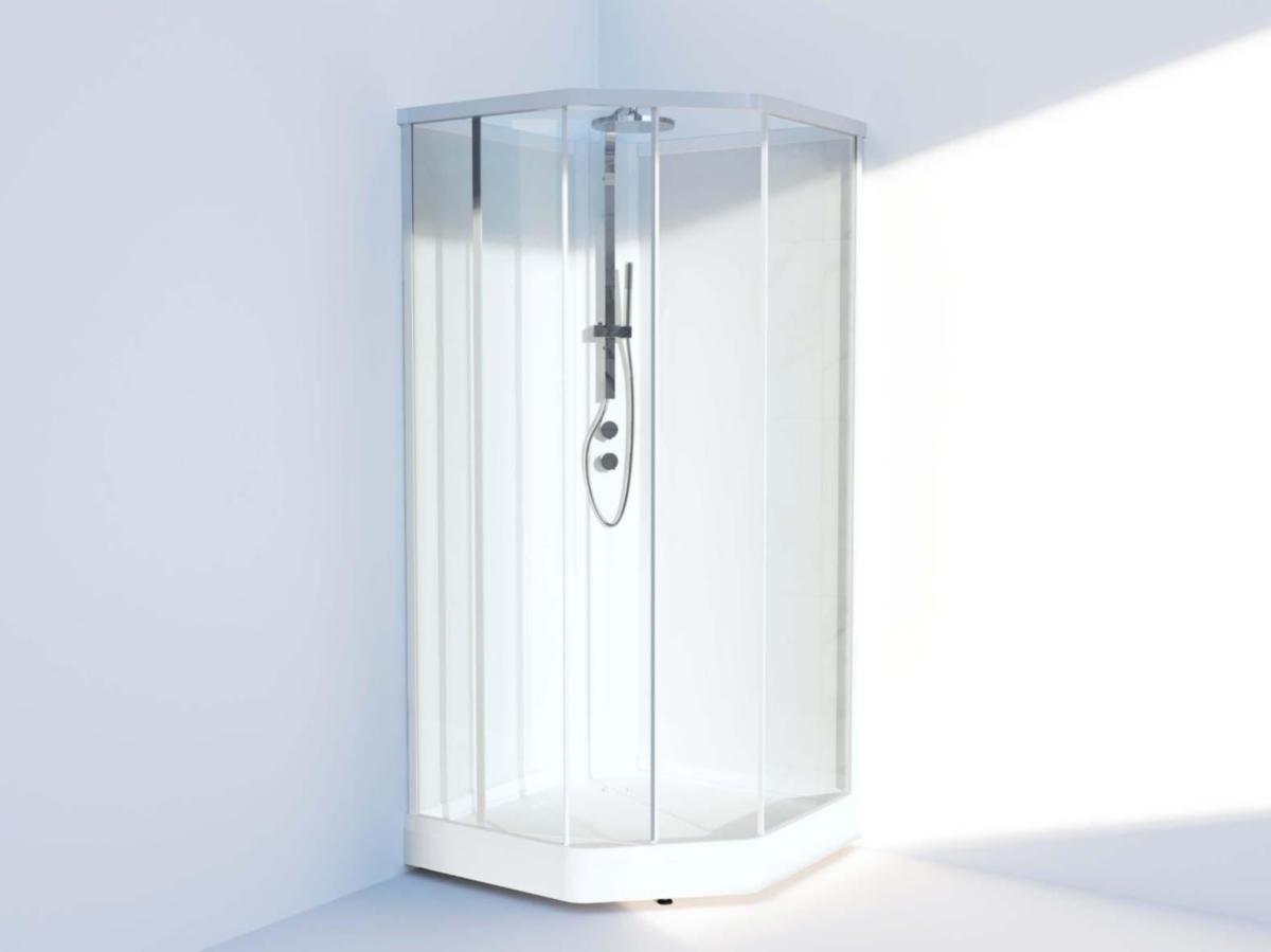 Duschkabin Ritual, Svedbergs - SVEDBERGS DUSCHKABIN RITUAL 90X90 VIT/VIT GLAS
