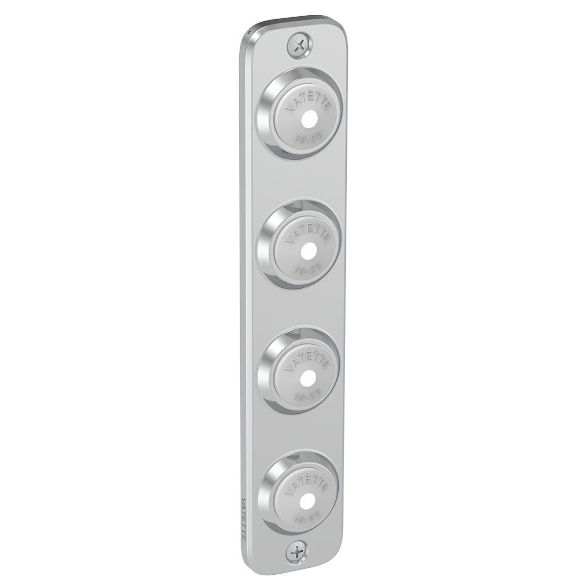 Cover plate V6 rubber-tight (green), Vatette - VATETTE V6 GREEN COVER BRACKET 4-PIPE 10-22