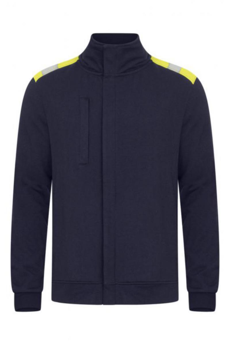 Tröja Tranemo 6370-89 - TRÖJA TRANEMO 6370-89 HELZIP FLAM/VARSEL MARIN/GUL STL S