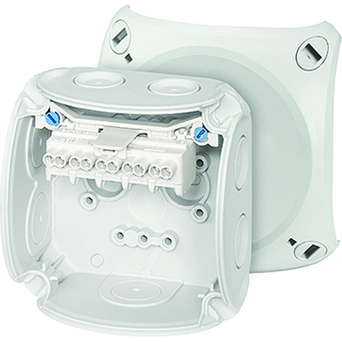 Junction boxes Enycase DK pair leads with terminal grey, Hensel - JUNCT BOX W T 2,5MM 93X93 DK 0202G