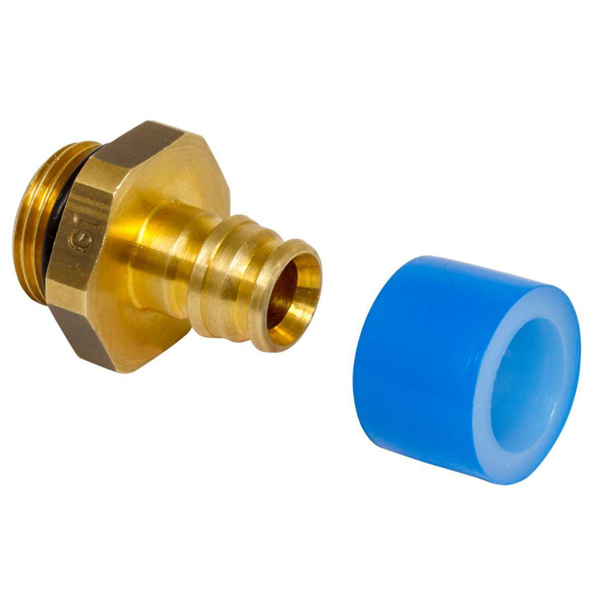 Fördelaradapter O-ringstätning, Q&E, Uponor - UPONOR Q&E RAK 12 MM X G 3/8