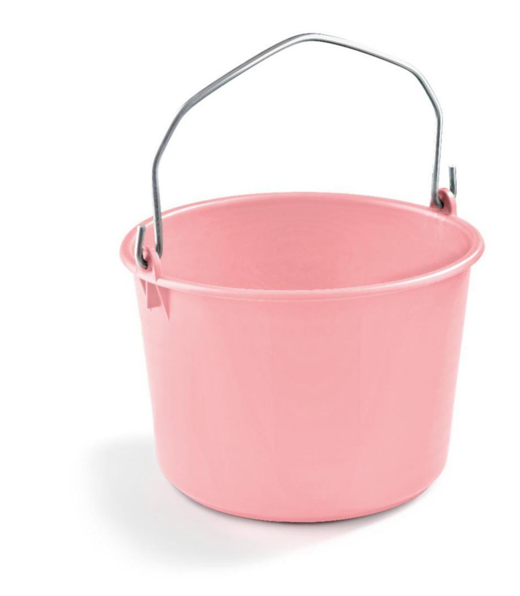 Murbrukshink plast 17 liter - MURBRUKSHINK 17L ROSA ÅTERVUNNEN PELD MED STÅLGREPE