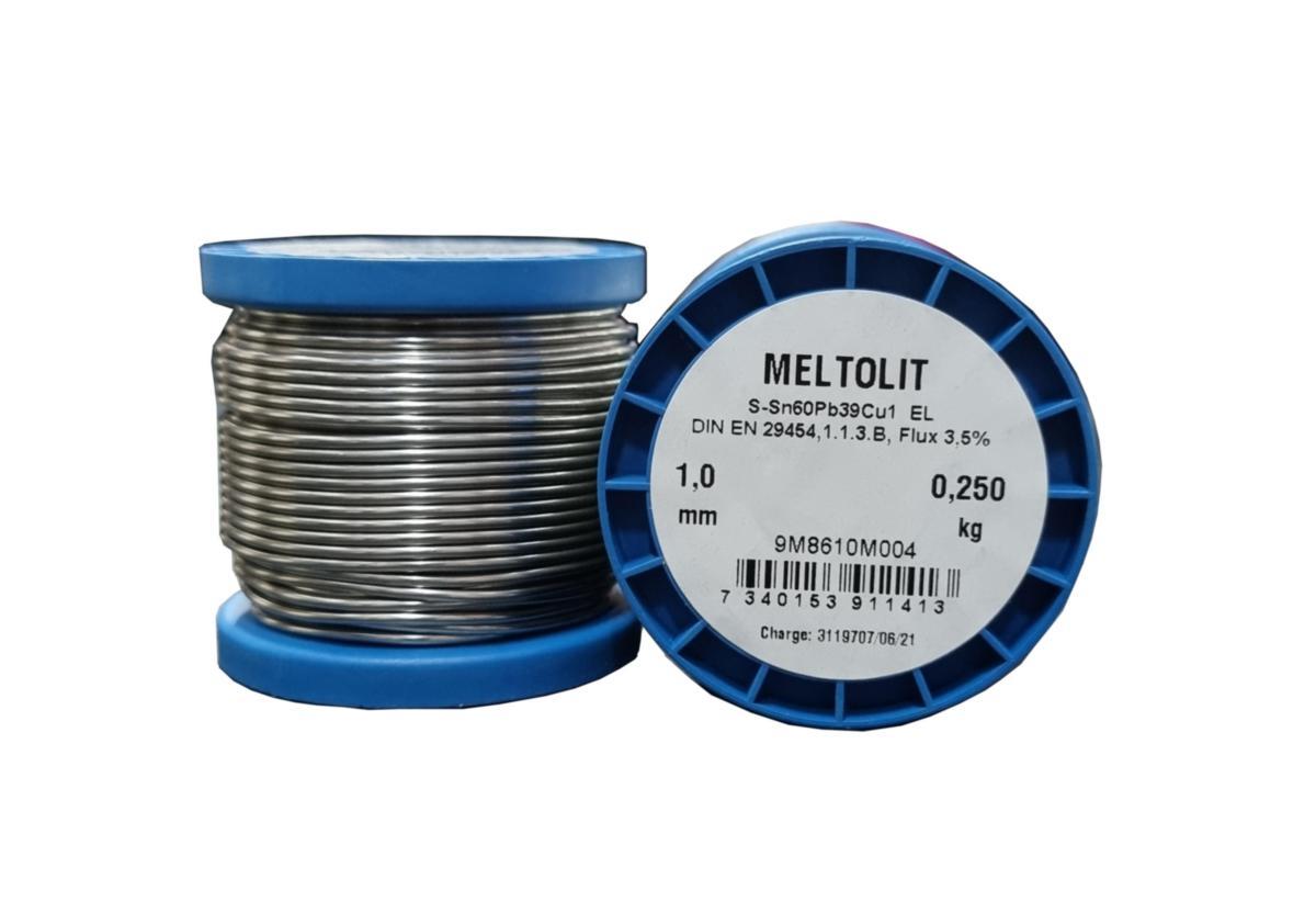 Lödtenn Meltolit SN60PB39CU1 - LÖDTENN MELTOLIT SN60PB39CU1 " 1,0MM 250G
