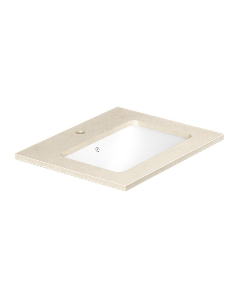 Stenbänkskiva Ducentic, Gustavsberg - GBG DUCENTIC STENBÄNKSKIVA 60 CM, BEIGE, 1 HO, 1 BL.HÅL
