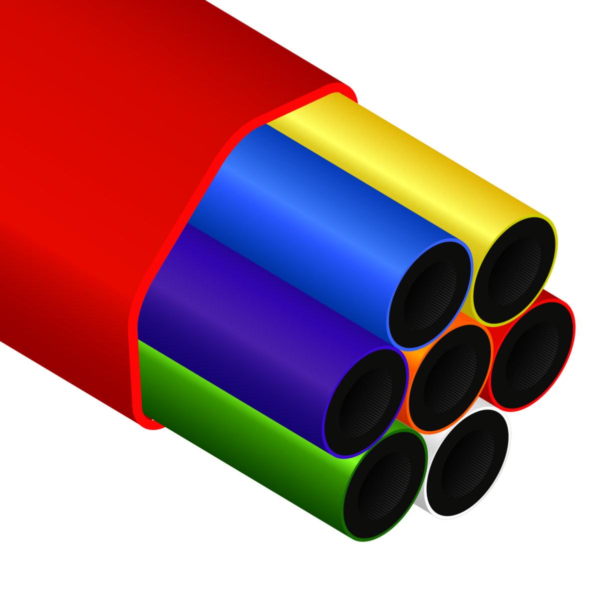 Microdukt DB7 16/12 - DB7 16/12 TRANSP M RÖD 1000M