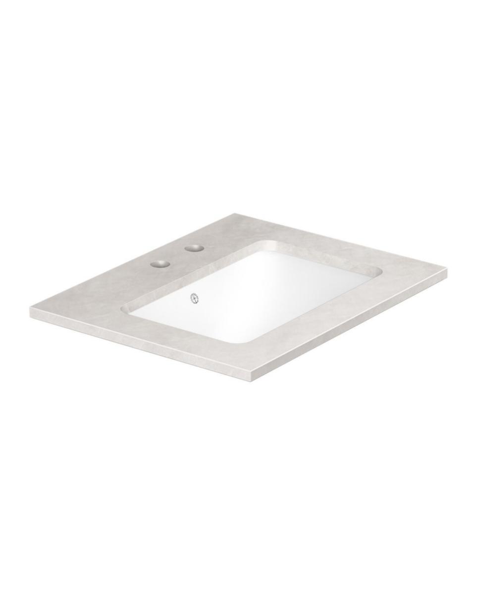 Stenbänkskiva Ducentic, Gustavsberg - GBG DUCENTIC STENBÄNKSKIVA 60 CM, GRÅ, 1 HO, 2 BL.HÅL