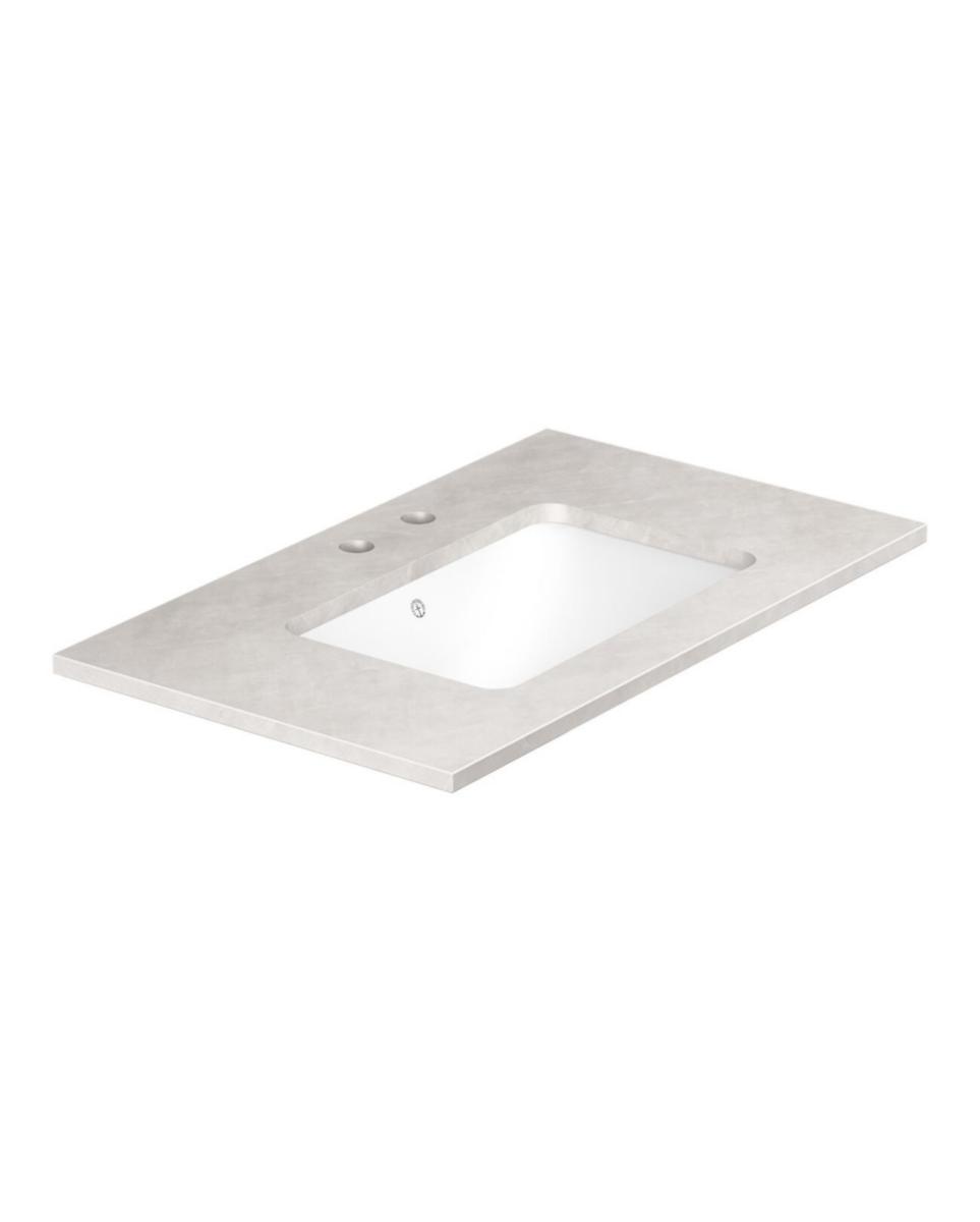 Stenbänkskiva Ducentic, Gustavsberg - GBG DUCENTIC STENBÄNKSKIVA 80 CM, GRÅ, 1 HO, 2 BL.HÅL
