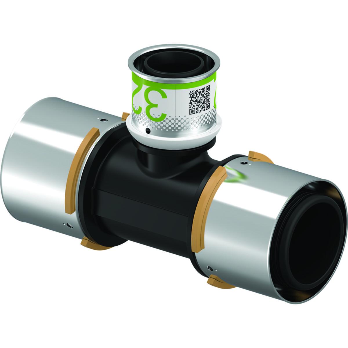 T-rör, S-Press PPSU förminskat, Uponor - UPONOR S-PRESS T-RÖR PPSU 50-32-50