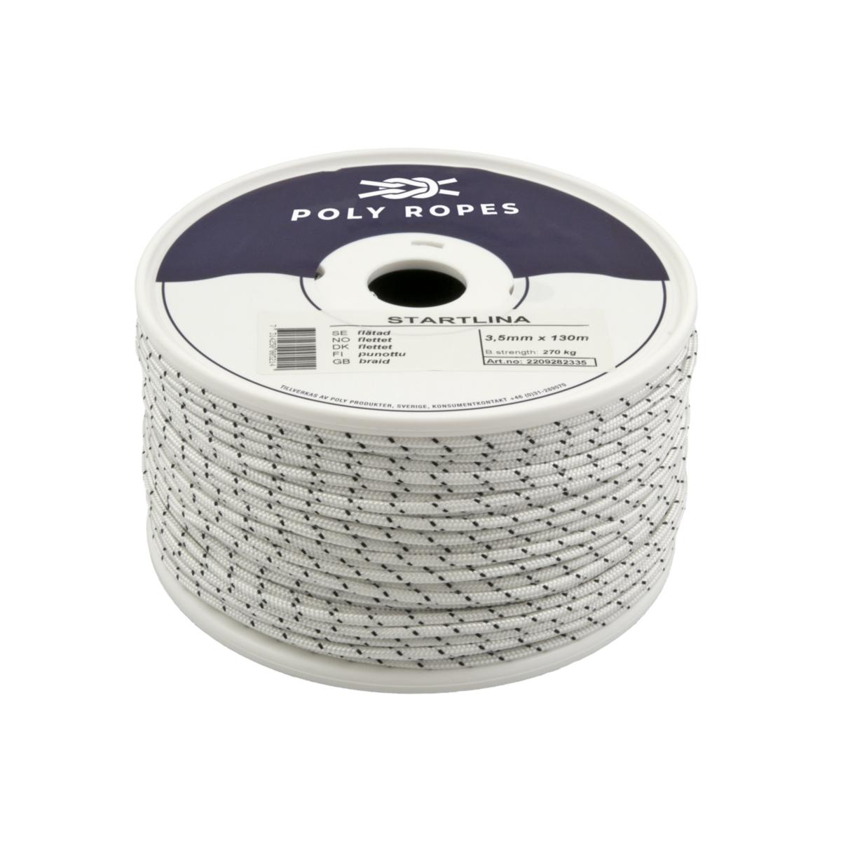 Start line - Startline poly rundflettet Polyprodukter 3.5mm 130m/sp hv