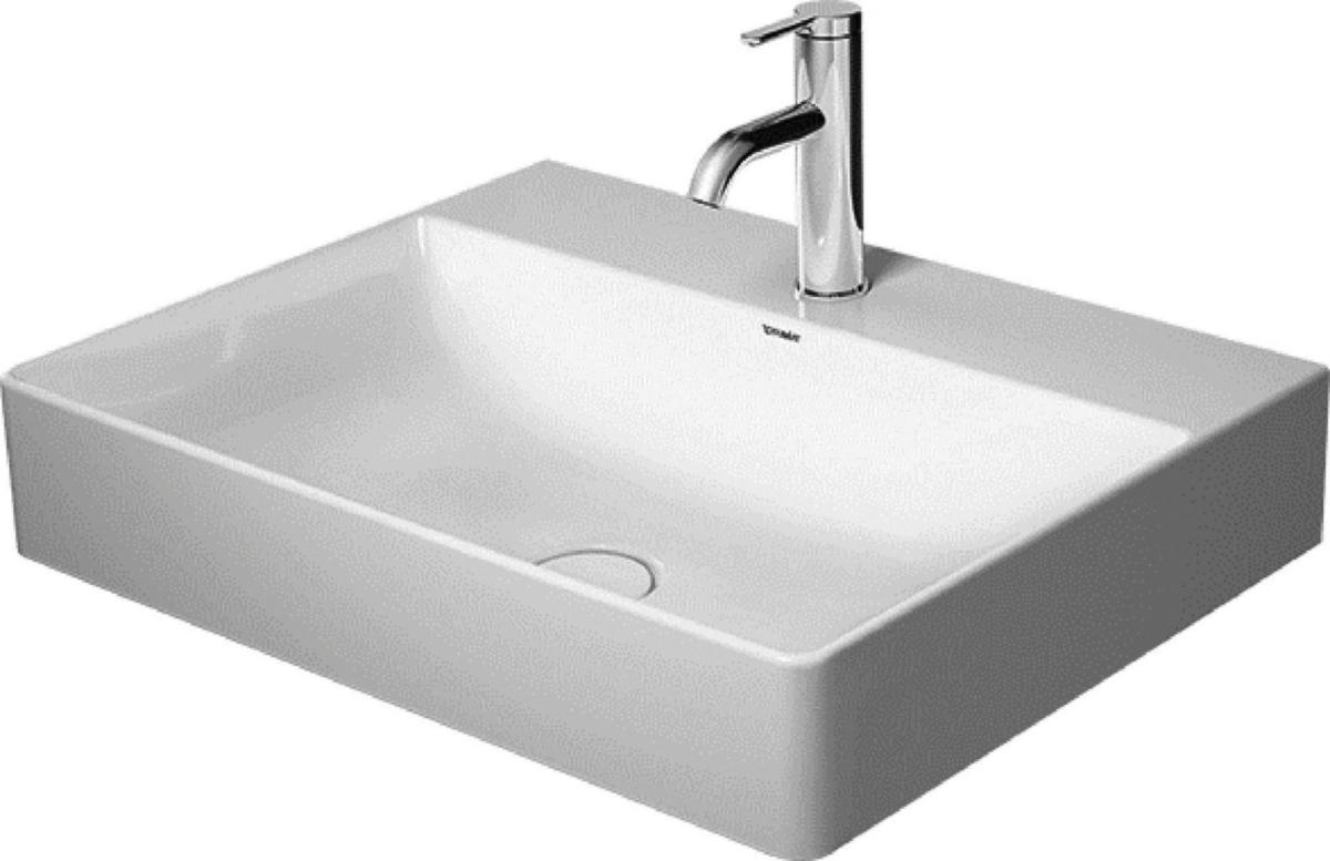Tvättställ DuraSquare, Duravit - DURAVIT TVÄTTSTÄLL DURASQUARE BULT, 600X470 UTAN BL.HÅL