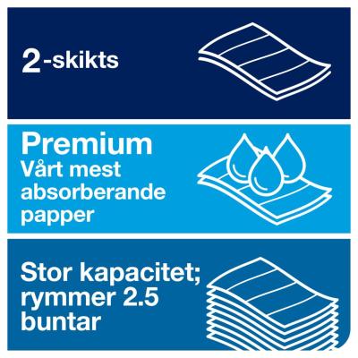 HANDDUK TORK PREM EXTRA SOFT VIT 34X21CM 100ST/FRP 100297