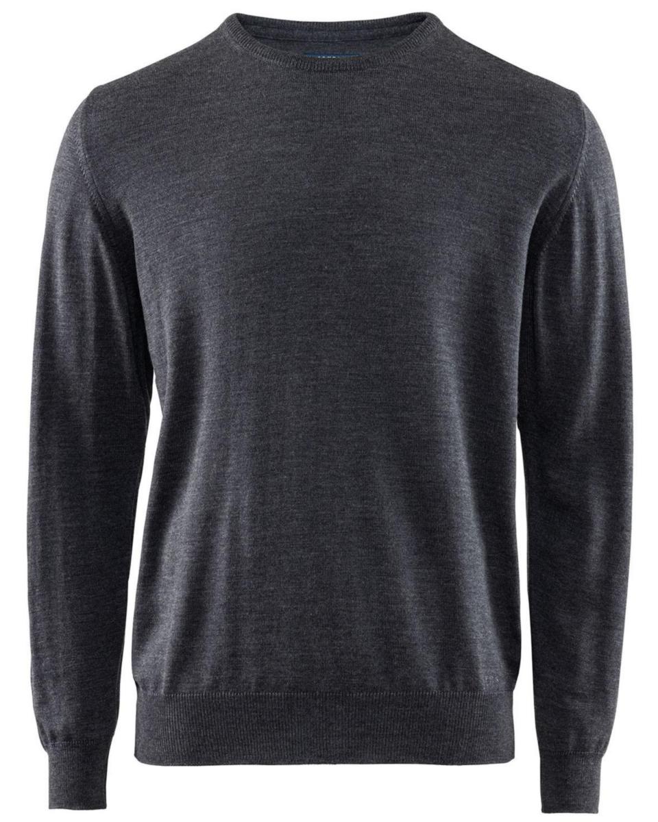 Tröja Berkeley Wilton 1722 - TRÖJA WILTON CREW NECK 1722 MERINO MÖRKGRÅ STL XXL
