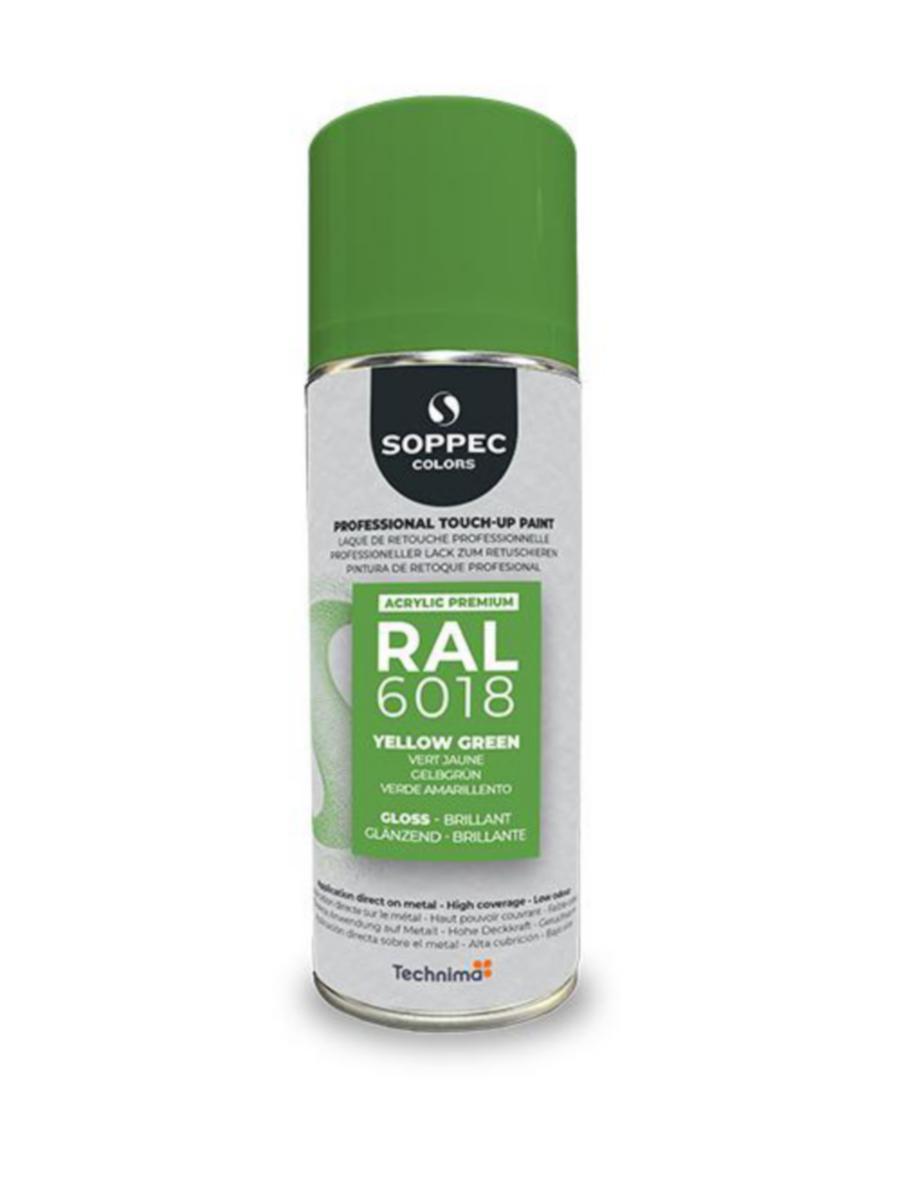Sprayfärg Soppec Akryl Premium - SPRAYFÄRG SOPPEC PREM RAL6018 GULGRÖN AKRYL 400ML