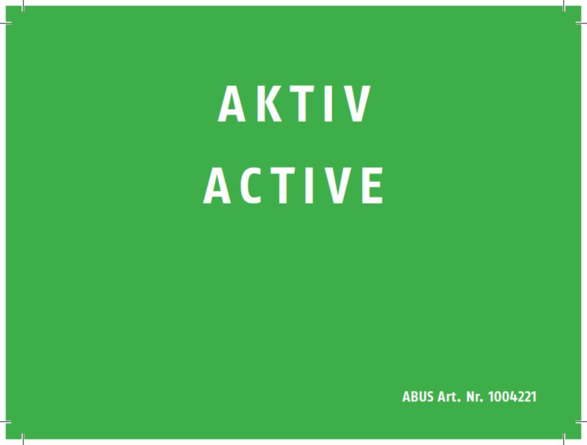 Skylt "Test drive/Active till Lockbox 48 och 48 - SKYLT TILL LOCKBOX 18 OCH 48 TEST DRIVE/ACTIVE SKYLT