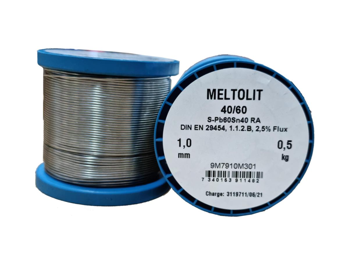 Lödtenn Meltolit SN40PB60 RA - LÖDTENN MELTOLIT SN40PB60 "RA" 1,0MM 500G