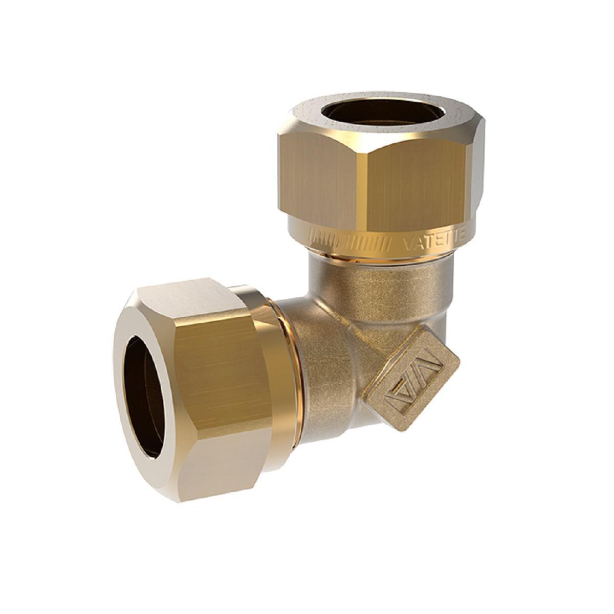 Angle coupling 90° VA 1139, Vatette - 15X10 VATETTE COUPLING ELBOW, YELLOW