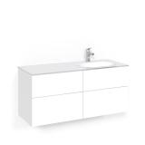 Tvättställsskåpspaket Crown Kommod 120x45D Vit, Macro