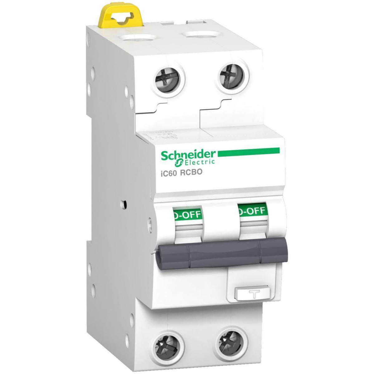 Personskyddsbrytare iC60 RCBO 2 pol - PERSONSKYDDSBRYT 2P C16A 30MA A9D17216