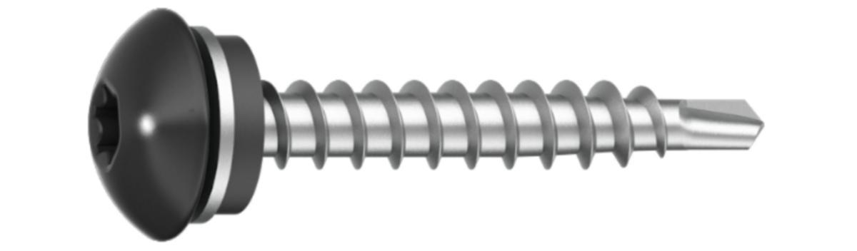 Byggplåtskruv EJOT IQ lackad - BYGGSKRUV SAPHIR IQ 4.9X60/A SVART 9011 UTV-C3 (200 ST)