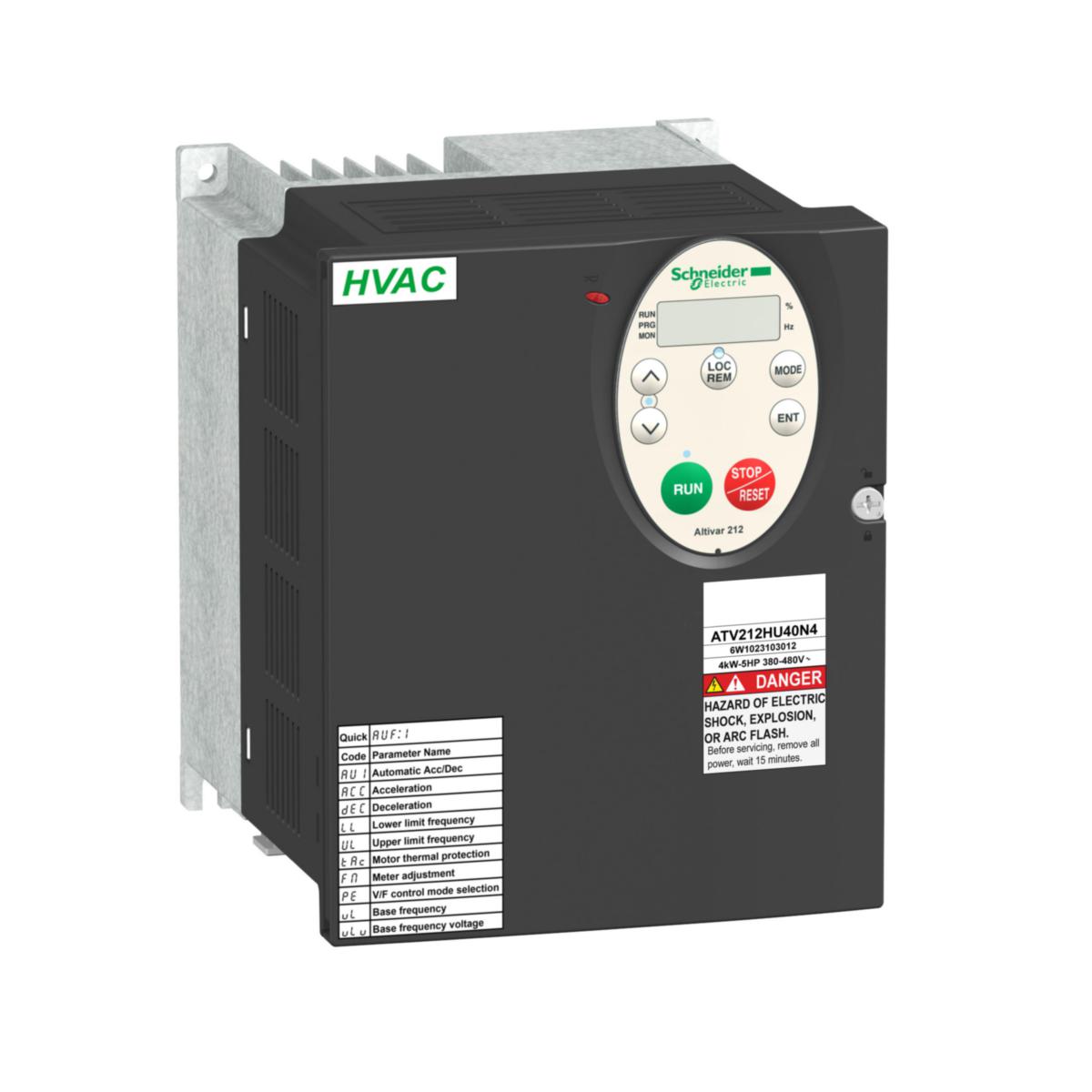 Frekvensomriktare Altivar 212 0,75 - 75kW IP21 - FRO 3-F 400V 3 KW IP21 EMC KLA ATV212HU30N4