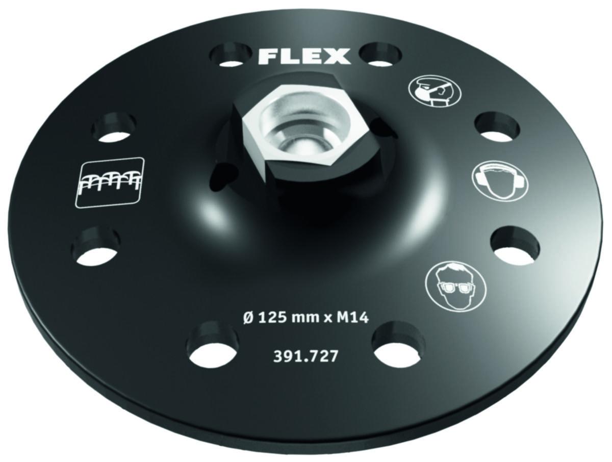 Stödrondell Flex Hålad Mjuk Ø125 - STÖDRONDELL FLEX MJUK 125MM SP D125 124MM-8 H/F M14