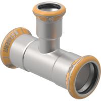 T-rör, med förminskat avstick, rostfritt, Mapress Therm