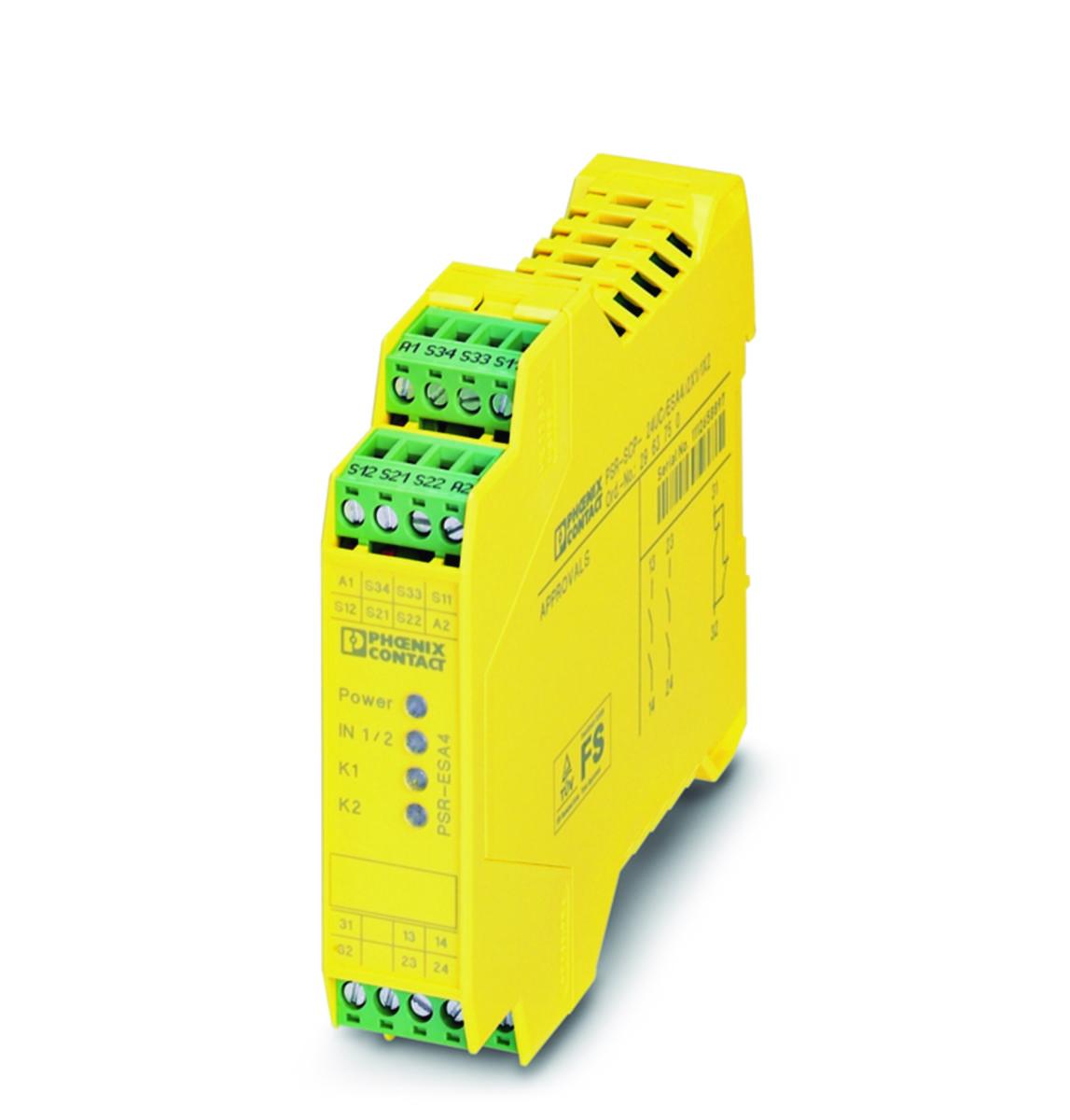 Säkerhetsrelä PSR-SCP - SÄKERHETSRELÄ 2+1KONTAKT PSR-SCP- 24UC/ESA4/2X1/1