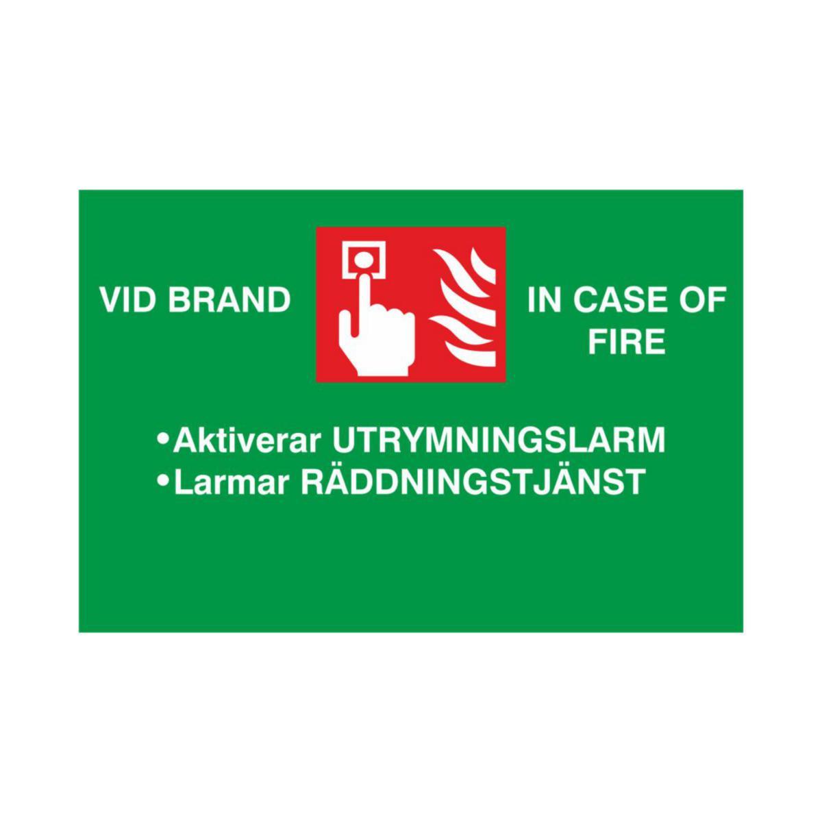 Skylt Utrymning Auto - SKYLT UTRYMNING AUTO 90x60 GRÖN