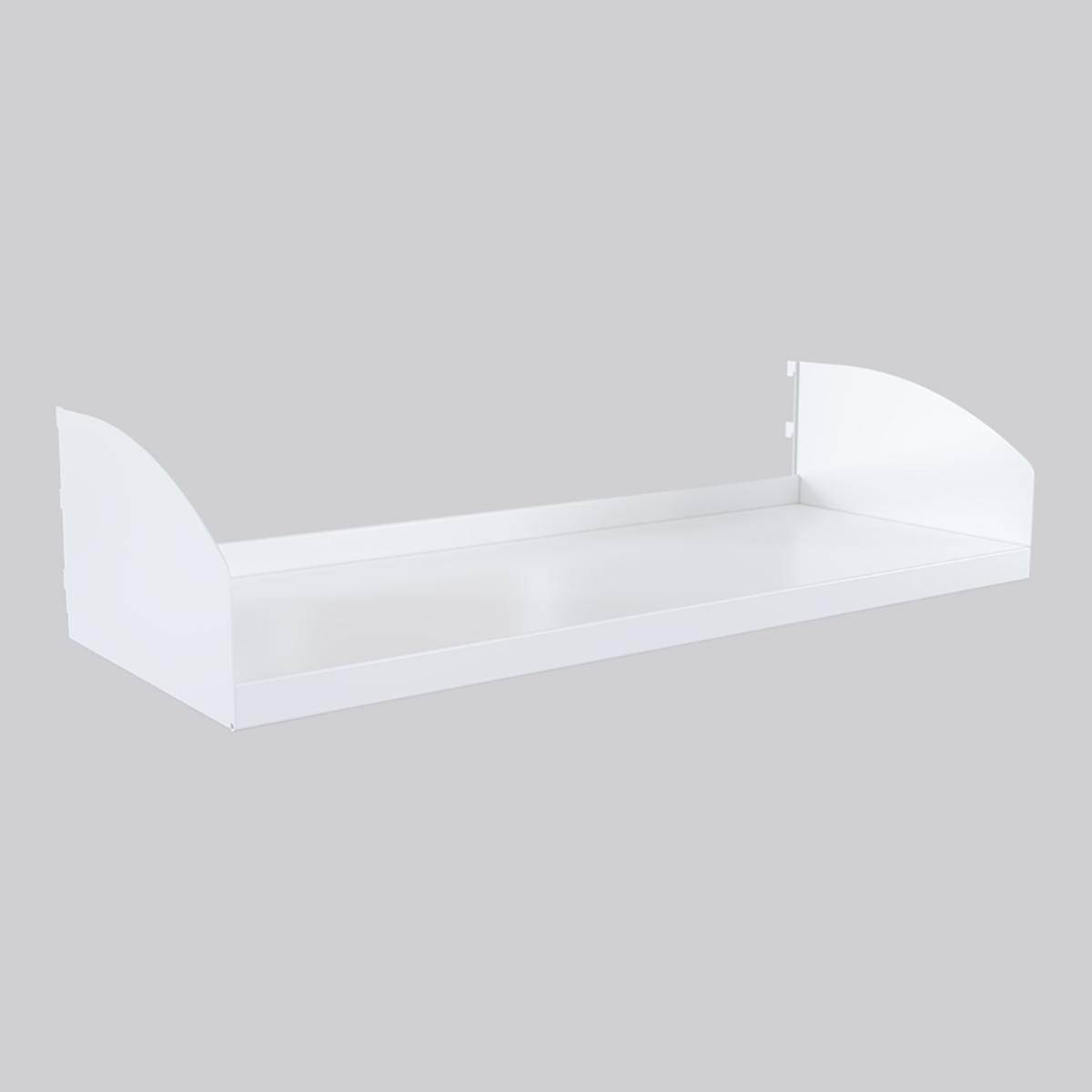 Hylla Hyllteknik komplett med rak eller rundad gavel - KOMPLETT HYLLA 800X300MM - VIT