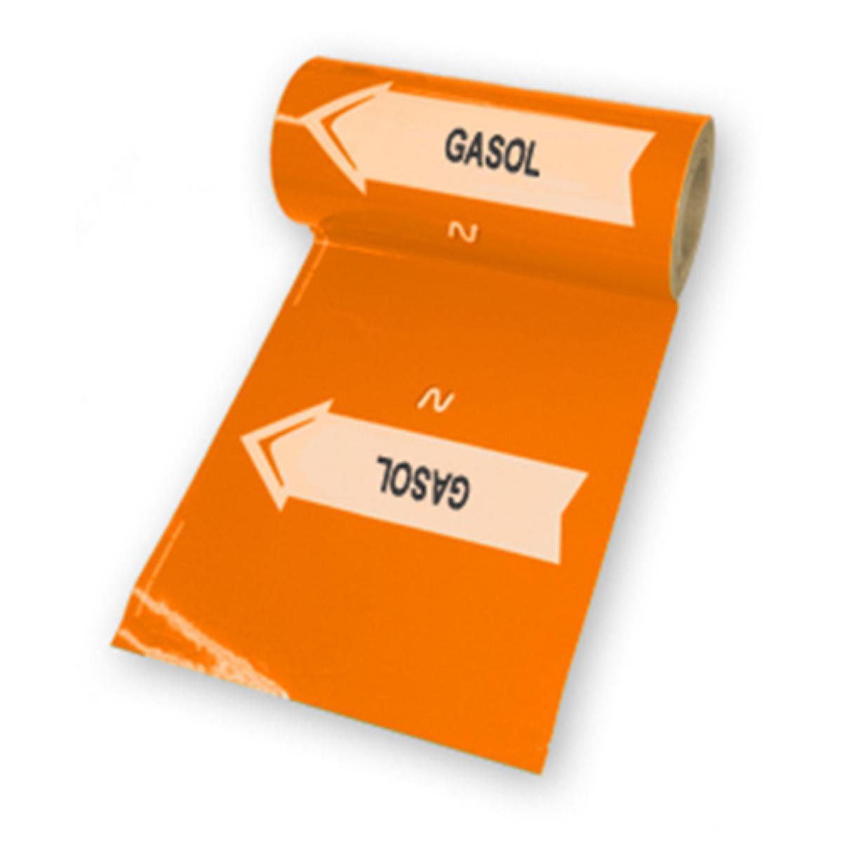 Rörmärkningstejp TIP-Standard - RÖRM.TIP STANDARD GASOL ORANGE 160MMX10M