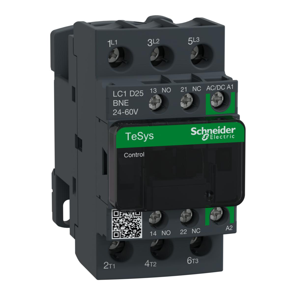 Contactor TeSys D Green - CONTACTOR-3P-AC3-<=440V 25A - LC1D25BNE