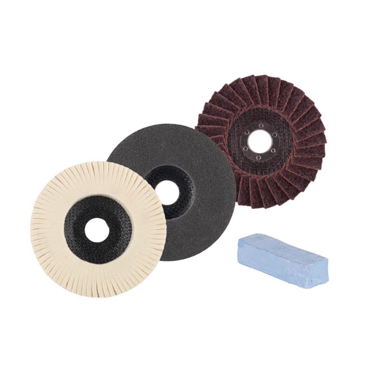 Polerrondellskit Tyrolit Premium - POLERSET TYROLIT STARTKIT 3-STEG 125 MM