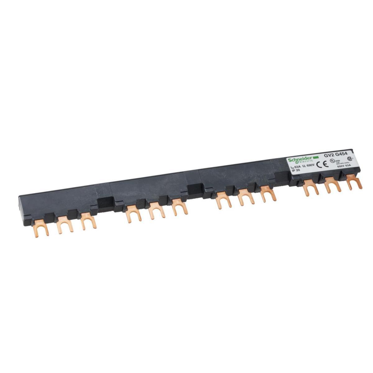 Överkopplingsskena GV2 - ÖVERKOPPLINGSSKENA 4PL/54MM GV2G454