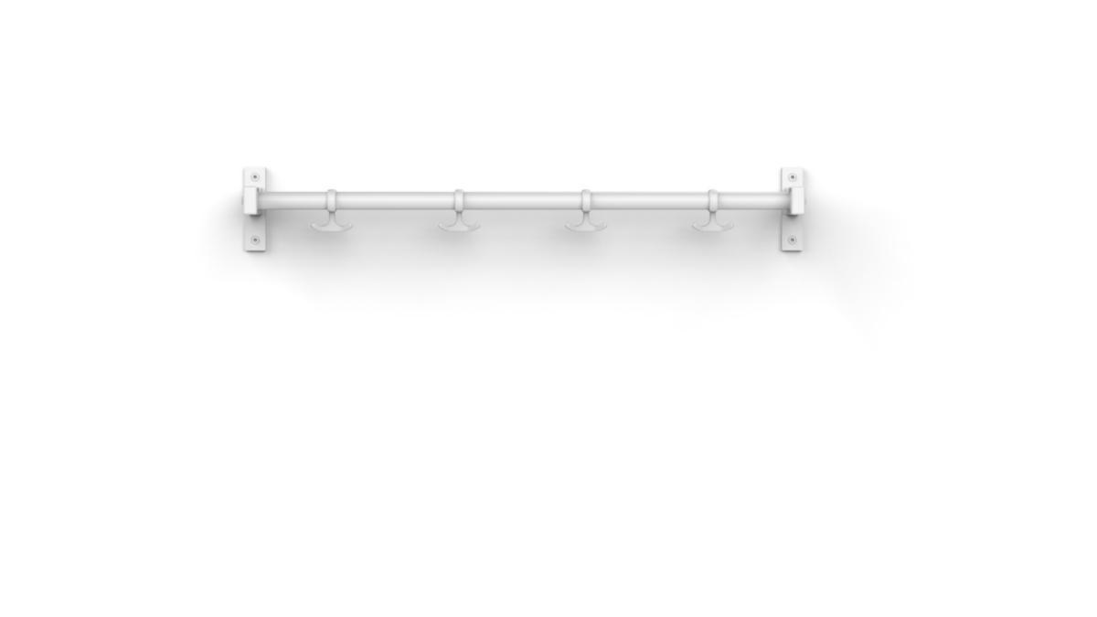 Kroklist SAMEFA Ankarkrok Vit - KROKLIST SAMEFA 4 ST ANKARKROK L:800 MM VIT RAL 9016