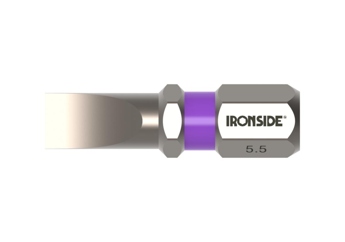 Bits Ironside for straight slot - IRONSIDE SLOTTED BITS 5.5 3-PACK LENGTH 25MM 201615